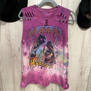 Vintage Upcycled Def Leppard Tank